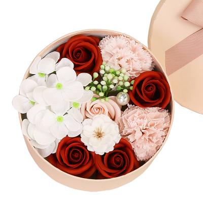 China Home Decoration/Festival/Valentine/Wedding/End 2021 New Comes Around Soap Flower Gift Box Artificial Flower For Mothers Day Valentine Birthday Anniversary Gift for sale