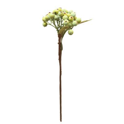 China Home Decoration/Festival/Valentine's Day/Wedding/Finishing Ins Two Colors Artificial Berry Green Bean Flowers Home Decoration Moss Fruit Branch Christmas Berry for sale