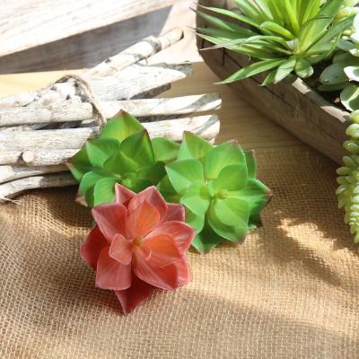 China Soft Glue 9cm Green Pearl Leaf Bonsai Pearl Artificial Succulent Leaves Shape Natural Touch Single Stem Succulent Plants for sale