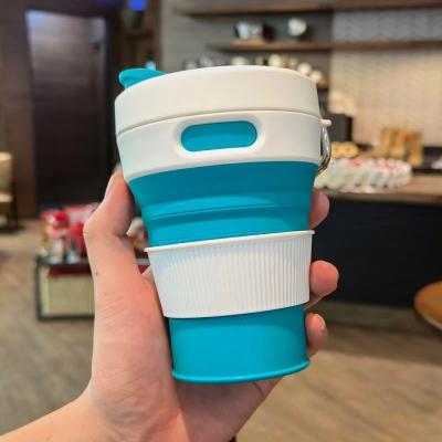 China Traditional Wholesale High Quality Kids Folding Cup BPA Free Silicone Portable Reusable Portable Travel Mug Custom Logo for sale