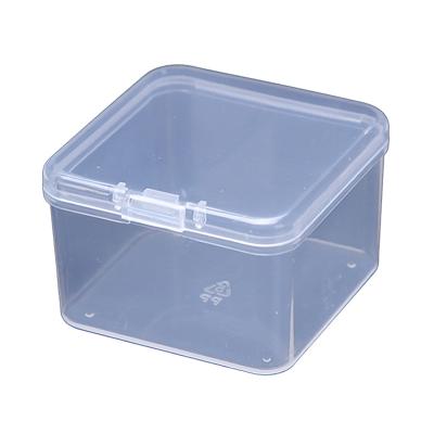 China Wholesale Factory Supply Materials Manufacturer Small Materials Manufacturer Wholesale Factory Supply Transparent Plastic Storage Box Recycled Clear Plastic With Hinged Lid for sale