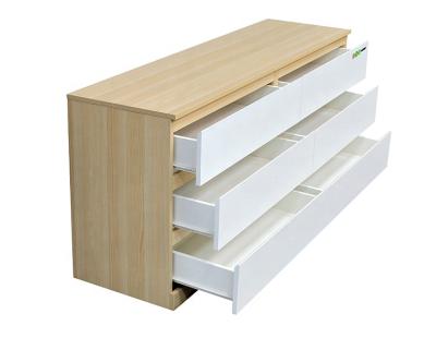 China Simple Design Convertible Modern Living Room Furniture Wooden Storage Closet 6 Drawer Cabinet for sale