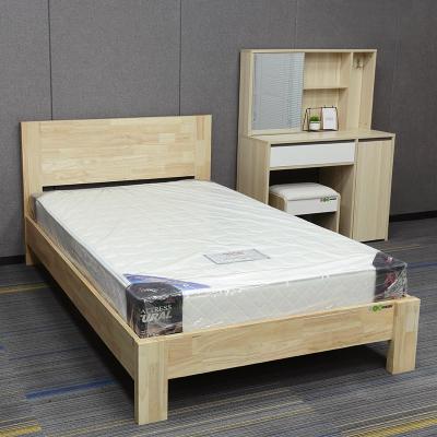 China Modern Durable Factory Supply Bedroom Furniture Natural Solid Wood Bed for sale