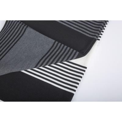 China 100% Breathable Hole Jacquard Swimsuit Fabric Staircase Polyester Stripes Rowan Jacquard Knitting Fabric for sale