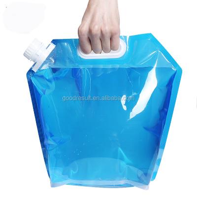 China Custom 1L 2L 3L Disposable 5 Liter Stand Up Pouch Liquid Reusable Foldable Water Bags Stand Up Pouch With Spout for sale