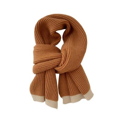 China New Plain Winter Wool Knitted Scarf Warm Joker Scarf for sale