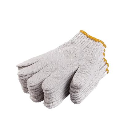 China Hot Selling Work Protection Durable Chat Driver White Cotton Gloves Auto Repair Work Gloves for sale