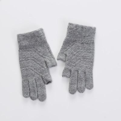 China Barre Personalized Two Fingers Exposed Touch Screen Knitted Heat Gloves for sale