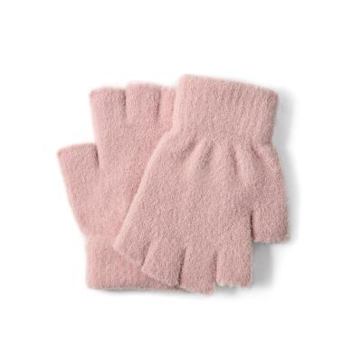 China Soft Ladies Fashion Mink Fur Cute Warm Half Finger Writing Gloves for sale