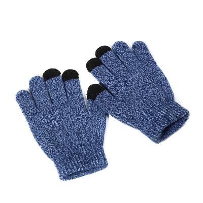 China Soft Winter Children's Touch Screen Knitted Gloves Children's Unisex Full Finger Gloves for sale