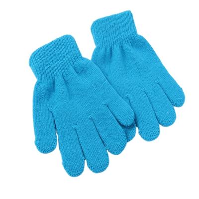 China Soft children's ski knitted magic gloves stretch to keep fingers warmFive for sale