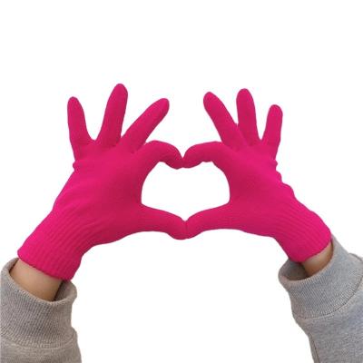 China Wholesale Warm StretchyAdd Warm Velvet Comfortable Magical Unisex Winter Hand Knitted Gloves for sale