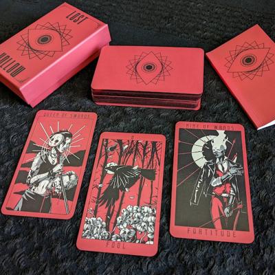 China Paper Custom Printing Oracle Cards Magnetic Box Scary Dark Card Game Personalised Tarot Cards With Guidebook for sale