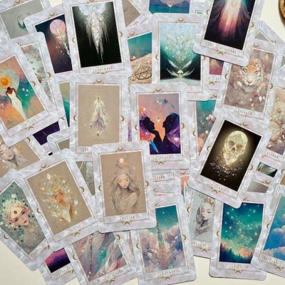 China Paper Custom Tarot Golden Edge Oracle Cards Printing Wholesale Custom Printed Eco Friendly Tarot Cards for sale