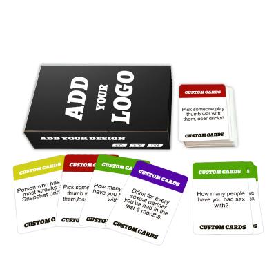 China Paper Cheap Adult Custom Trading Printing Card And Box Boire Jeu De Carte Drinking Game Card Baloot for sale