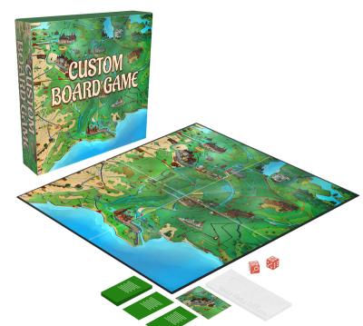 China Paper Hot Selling Board Game Production Custom New Design Your Own Board Game Printing for sale