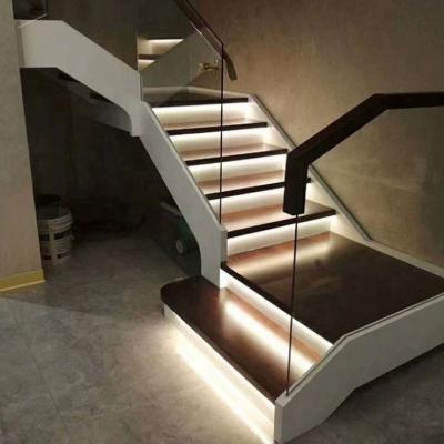 China Wardrobe For Stair Nose Lighting Light Down Anodized Aluminum Extrusion Strip Inground Flooring LED Profile for sale