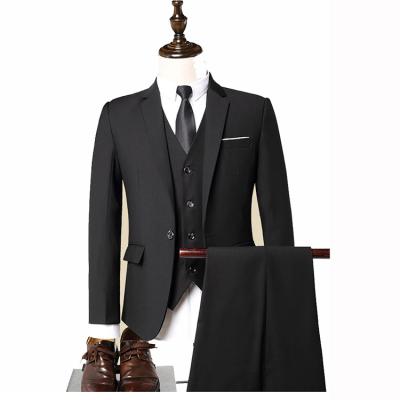 China Anti-shrink three-piece suit for men's suit professional Korean version Groomsman slim wedding dress for sale