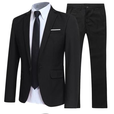 China Wholesale Black Men's Manufacturer Anti-Shrink S Suit Men's Professional Korean Version Suit Sets for sale