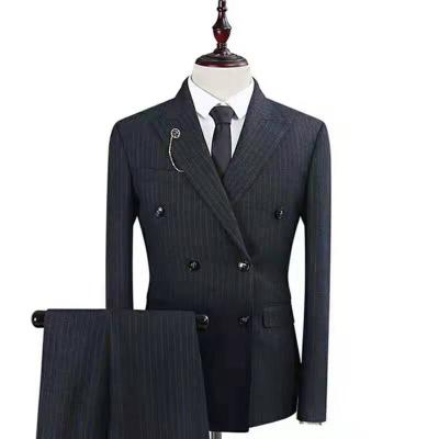 China Adult Anti-Shrink Waist Suit Wedding Suits For Men Gray Man Suit Blue Black for sale