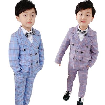 China Fashion\Comfortable\Durable High Quality Baby Boy Clothes Baby Suit Boy Plaid Boys Leisure Suit for sale