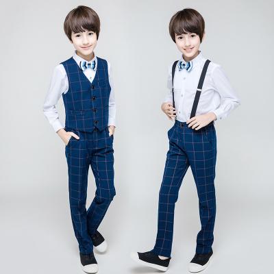 China Blue Children Baba Suit Children's Suit and Tie Baby Boy Suit Formal Handsome Jacket Boys Pants for sale