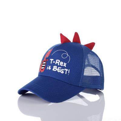 China Cute Funny Image Dinosaur Cartoon Character Mesh Hat Cap For Kids Children for sale