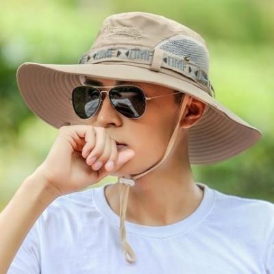 China Character 2020 summer fashionable sunshade brim bucket wide hat for men for sale