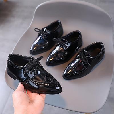 China Other Factory Customized Acute Leather Shoes For Kids for sale