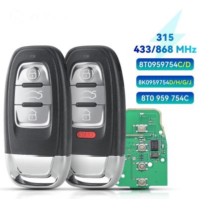 China ABS Plastic Audi Q5 A4 A5 A6 A7 A8 8T0959754D 8T0959754C 8K0959754G 8K0959754DH Smart Key for sale