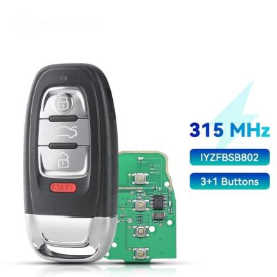 China Audi A4 A5 S4 S5 Q5 IYZFBSB802 Smart ABS Plastic Keyless Car Remote Key for sale