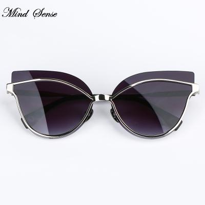 China Fashion sunglasses deal polarized fashionable wholesale vintage metal sunglasses 2022 sense of retro/custom logo smoke blue color for sale