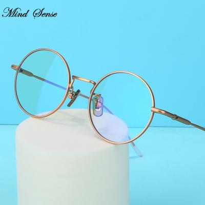 China Fashion Sunglasses Deal 2022 Hot Selling Anti-blue Sense Metal Round Glass Kids Polygon Computer Classic Anti-blue Glasses for Boys and Girls for sale