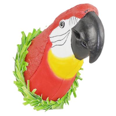 China Realistic Handmade Realistic Tree Handcrafted Outdoor Decoration Home Lawn Garden Statue Parrot Macaw Feather Macaw Tropical Parrot for sale