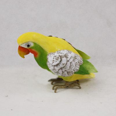 China Realistic Feathered Artificial Foam Birds Model Birds Craft Decorated Parrot for sale