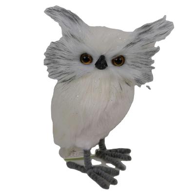 China Foam Factory Direct Wholesale Christmas Decoration High Quality Holiday Decoration Simulated Real Feather Owl for sale