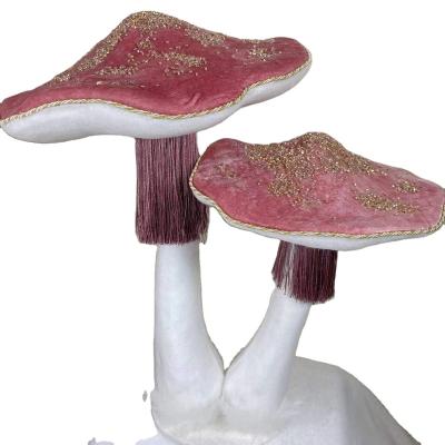 China Handcrafted the most designed and colorful spring acorn group 2 mushroom garden home decoration for sale