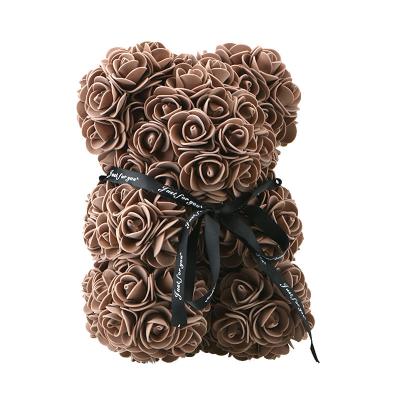 China Home Valentine's Day Gifts 2021 Valentine Mother's Day Gift Wedding Party Decoration Box Teddy Bear Foam Flower Rose Teddy Artificial Custom Wholesale for sale