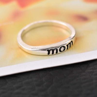 China CLASSIC Classic Mother's Day Gift Mom Thin Silver Ring for sale