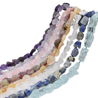 China TRENDY Raw Stone Beads Natural Amethyst Topaz Amazonite Stone Rough Natural Gemstones Loose Rough Gemstones for sale