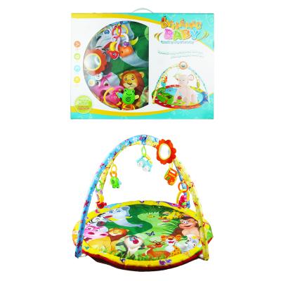 China Toy Hot Selling Soft Activity Baby Toy Gym Colorful Animal Play Mat With Hanging Toy for sale