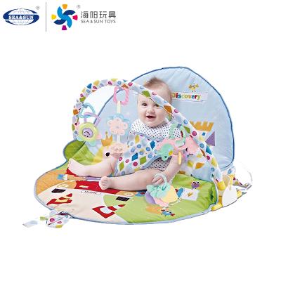 China Educational Toy Wholesale Music Baby Toys Baby Fitness Toys Bookshelf Bluetooth Remote Control Play Mat for sale