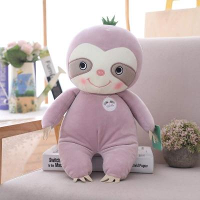 China Kindergarten Material Eco-friendly Stuffed Plush Doll Sloth Animal Sloth Backpack Cute Children's Backpack Rag Doll Birthday Gift Animal Backpack for sale