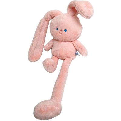 China Hot Sale Rabbit Long Plush Stuffed Toy Eco-friendly Material Retractable Duoai Plush Toys Rabbit Ears Legs Doll Gift Ear Plush Toy for sale