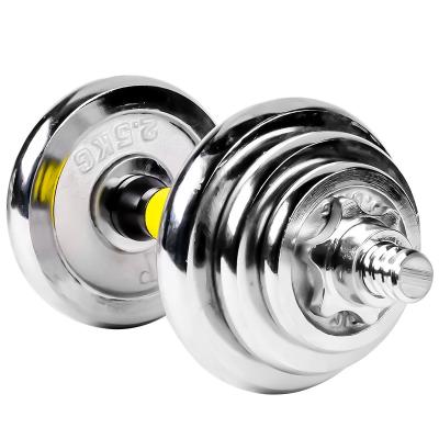 China Custom Type Fitness Dumbbell Plated Dumbbell Sponge Plated Molded Adjustable Dumbbell Set Plated Dumbbell for sale