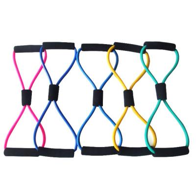 China Hot Selling Natural Materials Yoga Resistance Bands 8 Shape Band Resistance Latex for sale