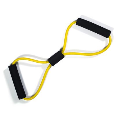 China Natural Materials 8 Shape Workout Chest Exercise Fitness Latex Pull Resistance Gather Tube Band for sale