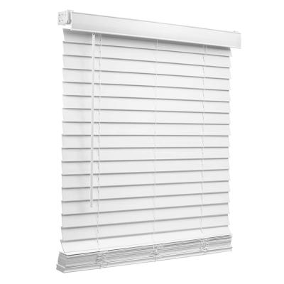 China Fit Factory Price Lightweight PVC Venetian Blinds With Desk Luxury Faux Wood 50MM Window Shades for sale