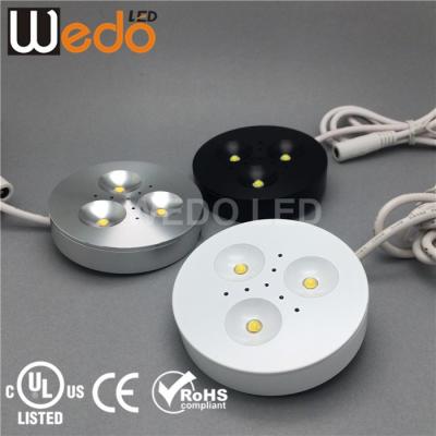 China Ressessed in WD-300A-3W 270lm LED Puck Light for under counter led lights for sale