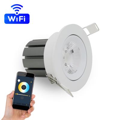 China Downlights 2.4G ETL Remote Control Adjustable Recessed CE LE TDC COB Dimmable Downlights for sale